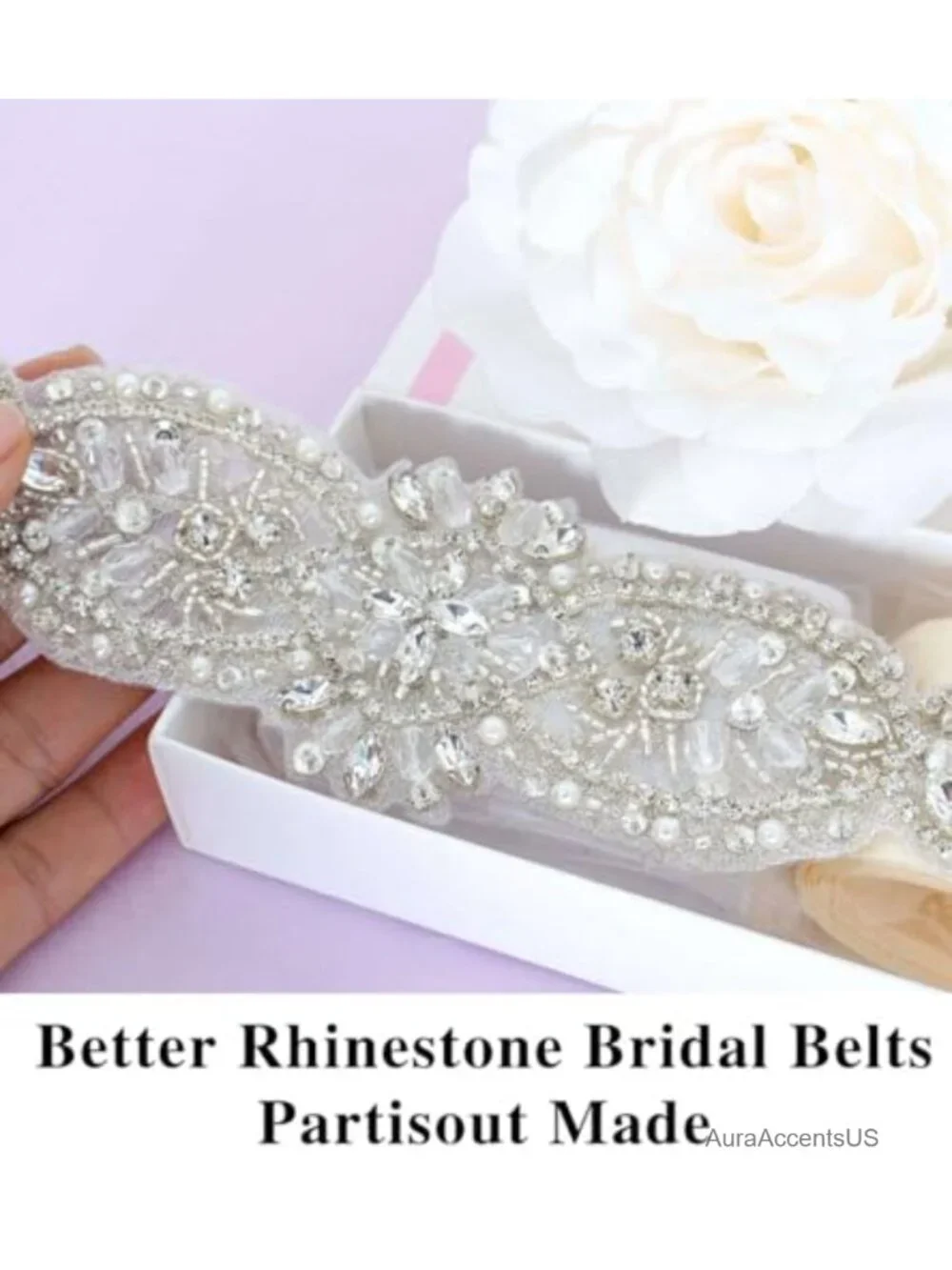Rhinestone Bridal Belt - Wedding Belt for Bride Dress with Rhinestones